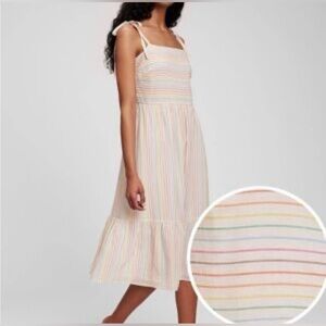 GAP Pastel Striped Midi Dress